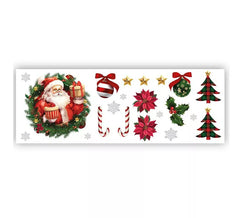 Adesivos de parede adesivos Papai Noel 25x70 cm