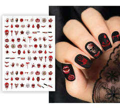 Adesivos de unhas sangrentas
