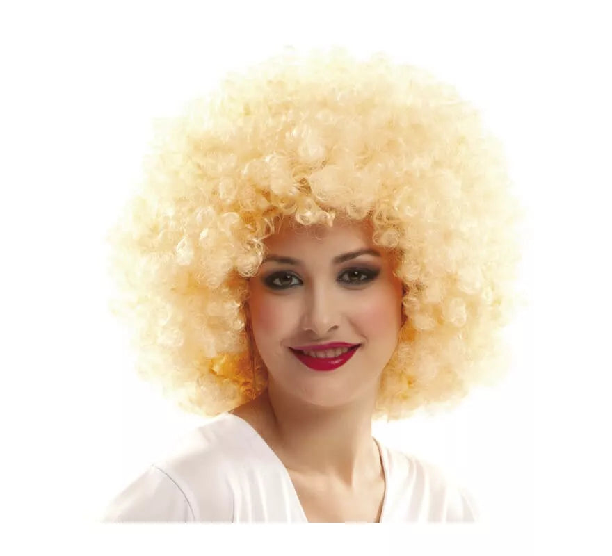 Translation missing: pt-PT.Peluca Afro Años 70 rubia