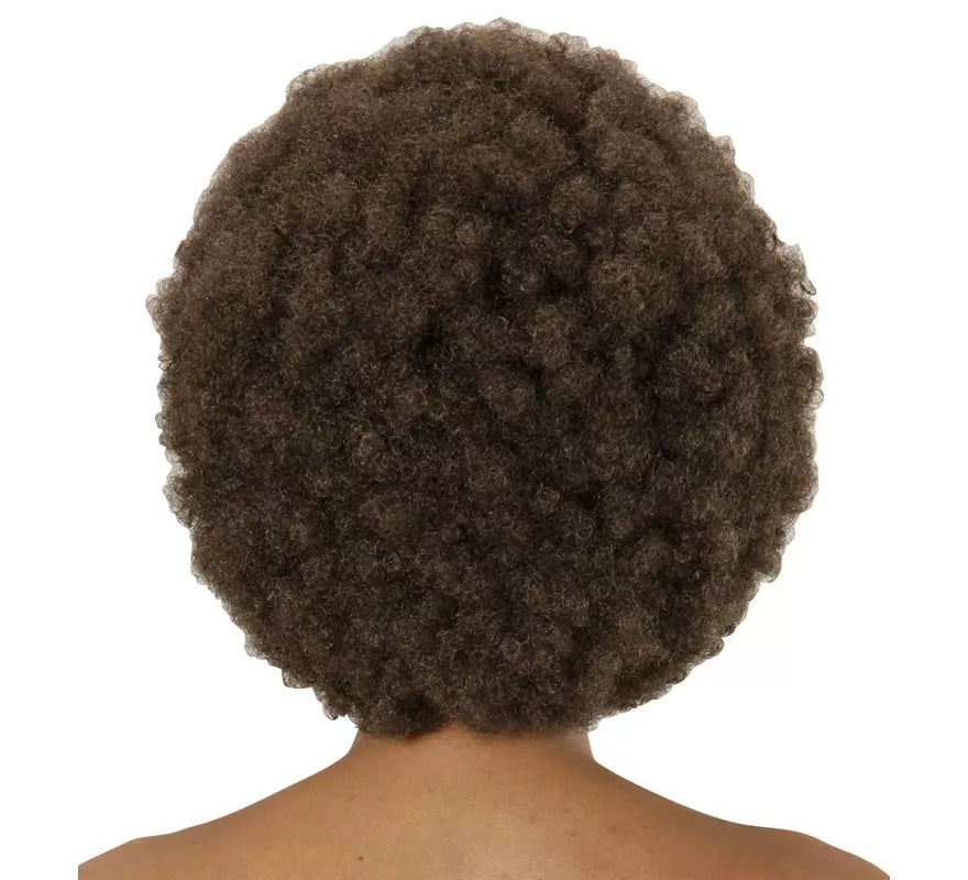 Translation missing: pt-PT.Peluca Afro castaña ajustable y lavable adulto