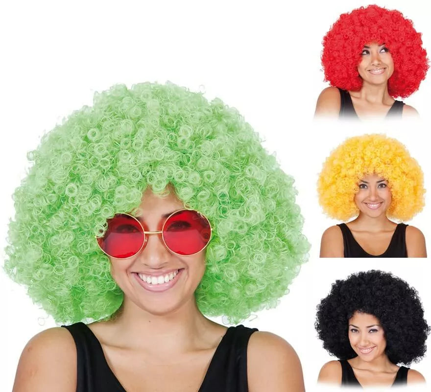 Peluca Afro Extra grande en varios colores