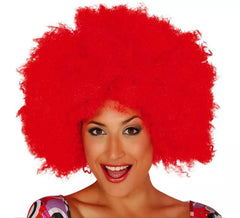 Peruca afro ruiva muito grande