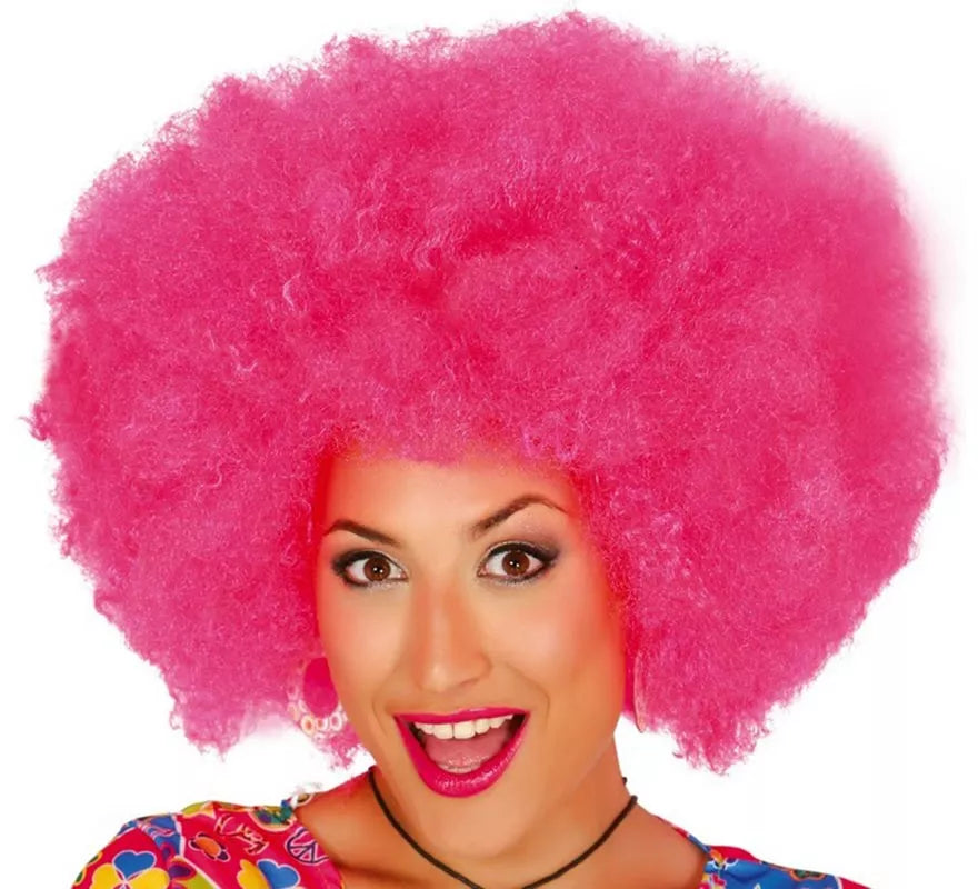 Translation missing: pt-PT.Peluca afro extra grande rosa