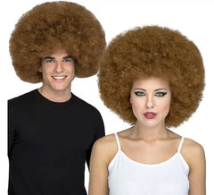 Peruca Afro Extra Grande Marrom