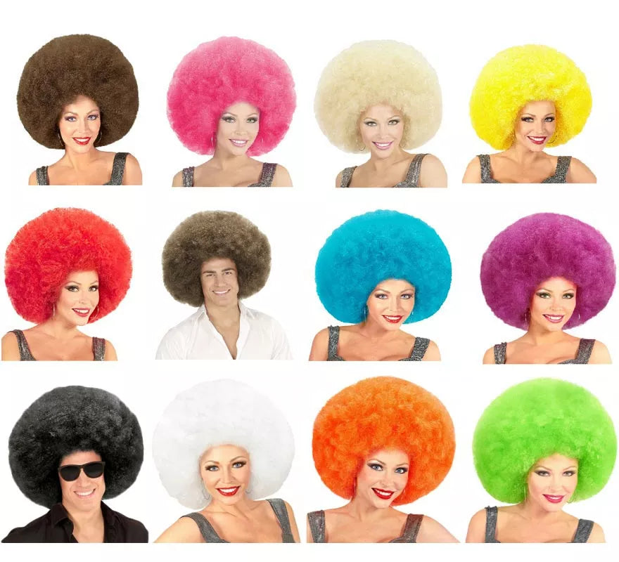 Translation missing: pt-PT.Peluca Afro Sobredimensionada en varios colores de alta calidad
