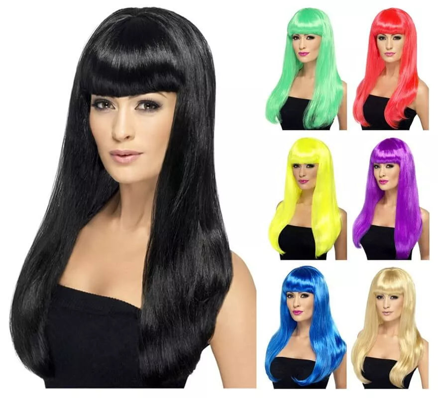 Translation missing: pt-PT.Peluca Babelicious larga con flequillo en varios colores