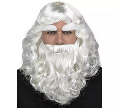 Peruca, barba e sobrancelhas de Papai Noel