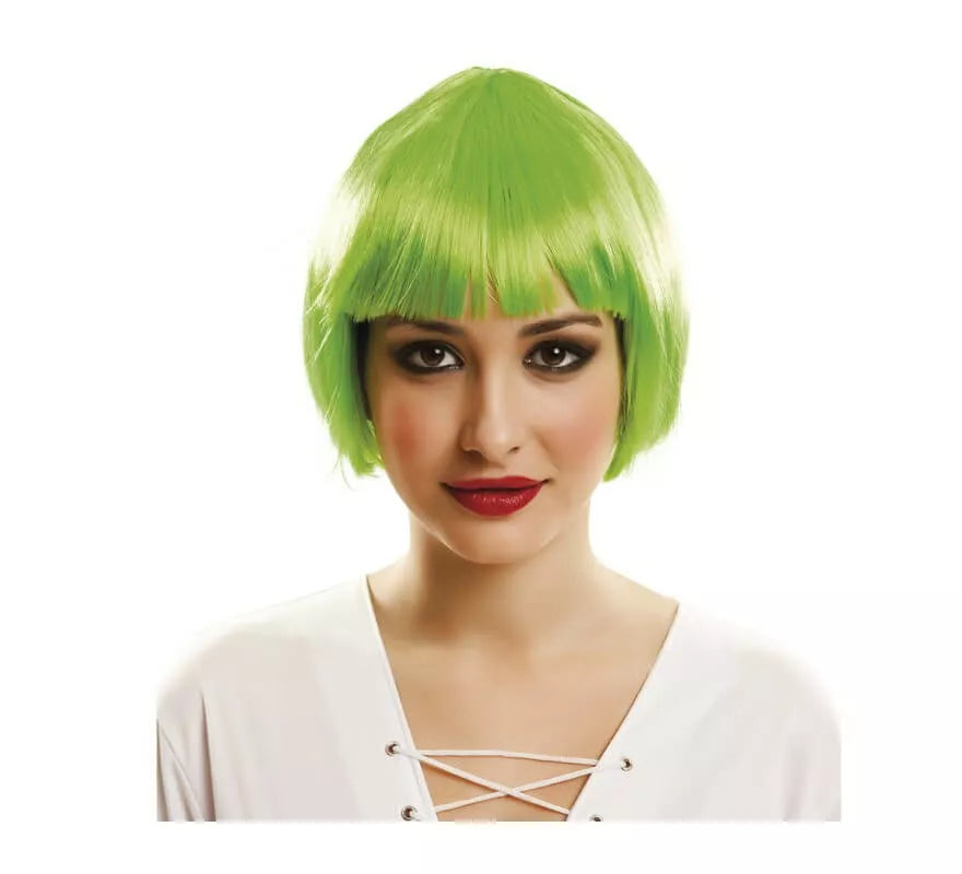 Translation missing: pt-PT.Peluca Cabaret verde con flequillo