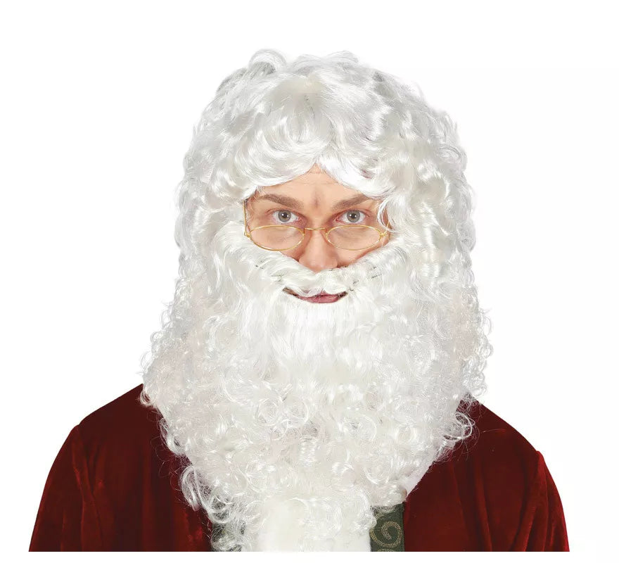 Peluca con Barba de Noel en caja