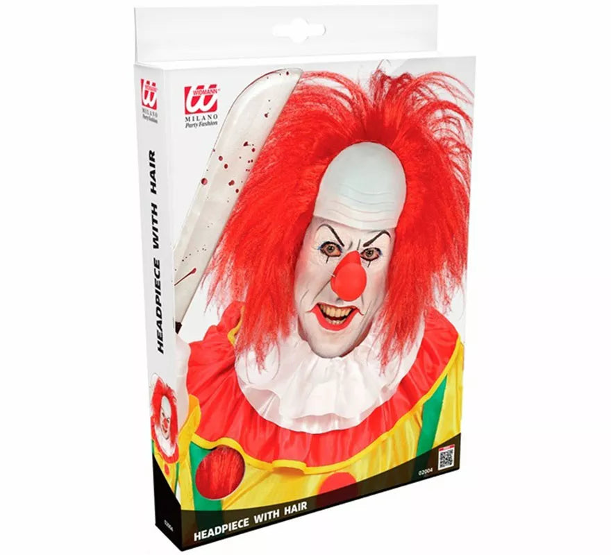 Peluca con Calva roja de Payaso