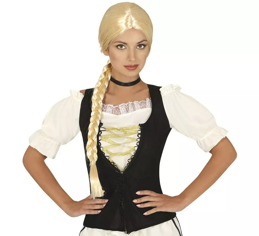Translation missing: pt-PT.Peluca con trenza rubia