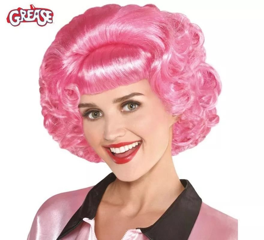 Translation missing: pt-PT.Peluca de Frenchy Rosa de Grease para adulto
