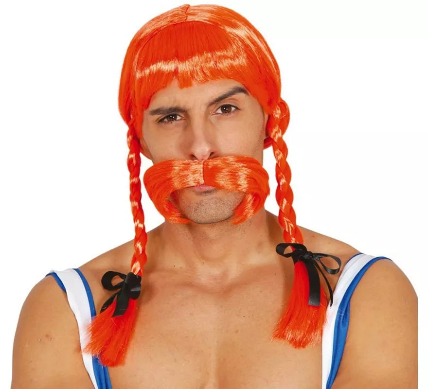 Translation missing: pt-PT.Peluca de Galo forzudo con trenzas y bigote