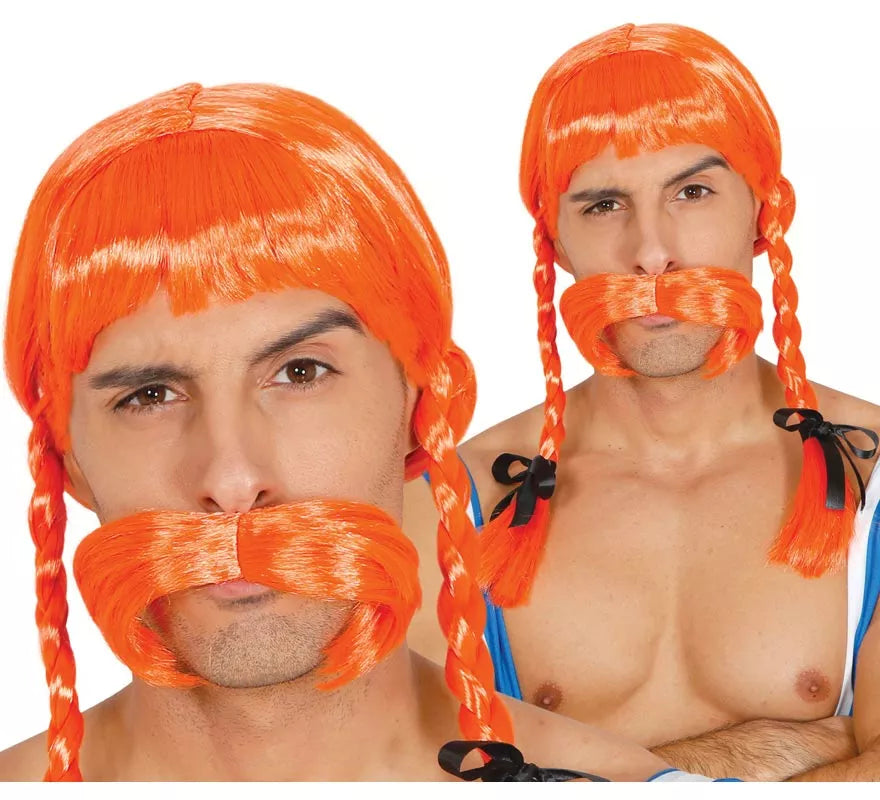 Translation missing: pt-PT.Peluca de Galo forzudo con trenzas y bigote