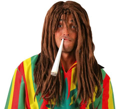 Peruca jamaicana Rastafari marrom com dreadlocks