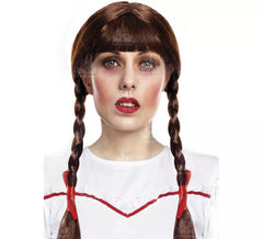 peruca de boneca demoníaca