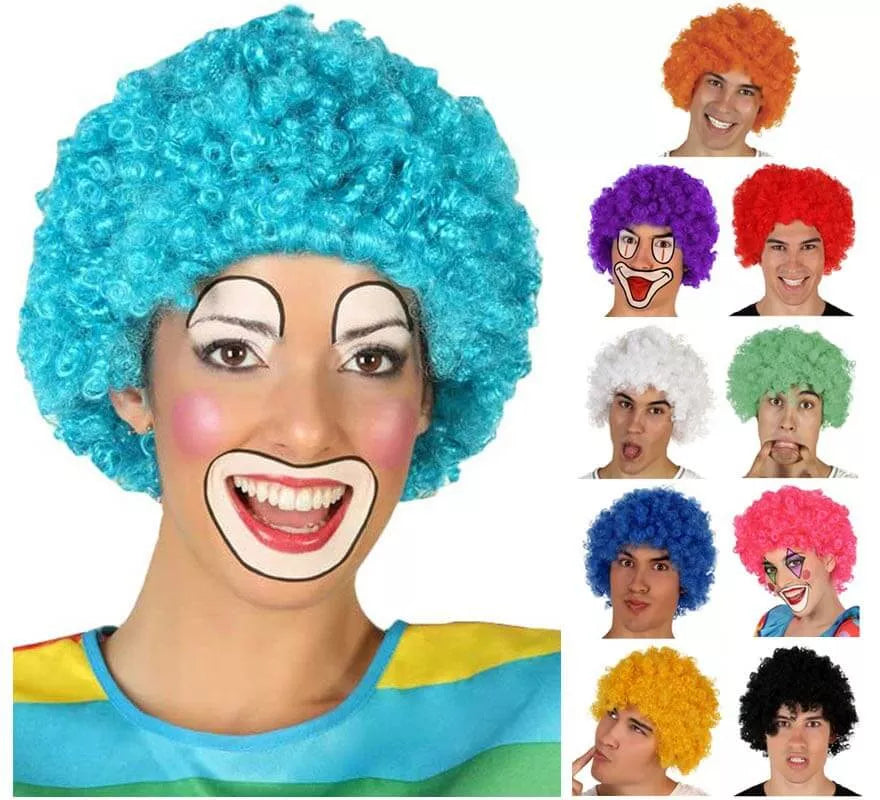 Translation missing: pt-PT.Peluca de Payaso Rizada en Varios colores