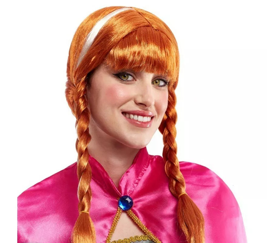Translation missing: pt-PT.Peluca de Princesa de hielo roja con trenzas
