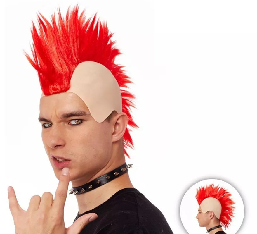 Translation missing: pt-PT.Peluca de Punky cresta rojo