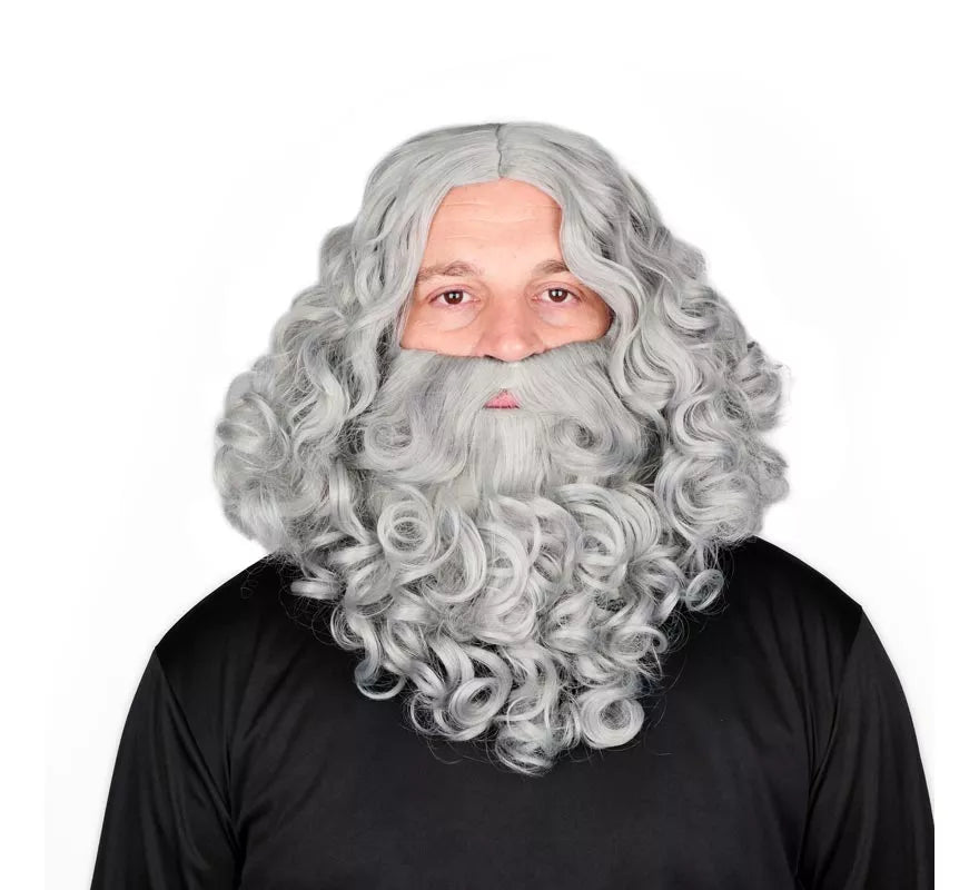Translation missing: pt-PT.Peluca de Rey Mago con Barba gris mate