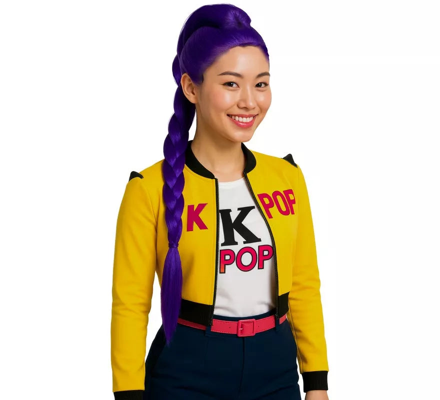 Translation missing: pt-PT.Peluca lila de Cantante K-Pop