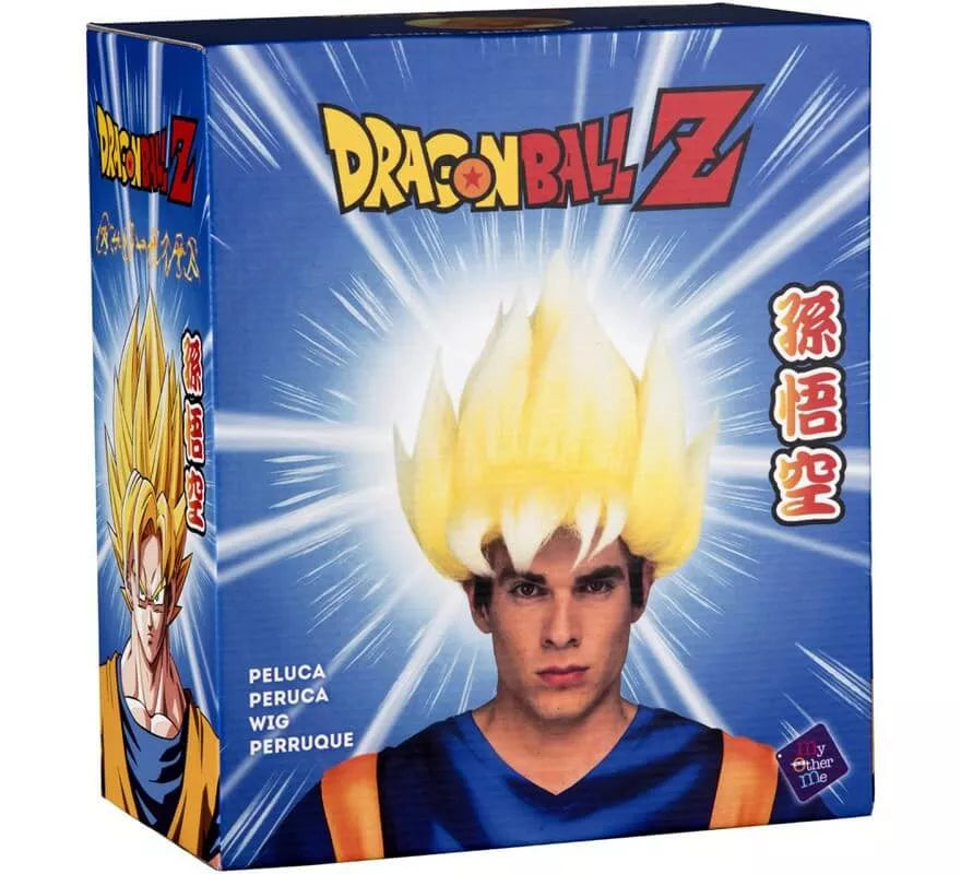 Translation missing: pt-PT.Peluca de Saiyan Son Goku de Dragón Ball en caja para hombre