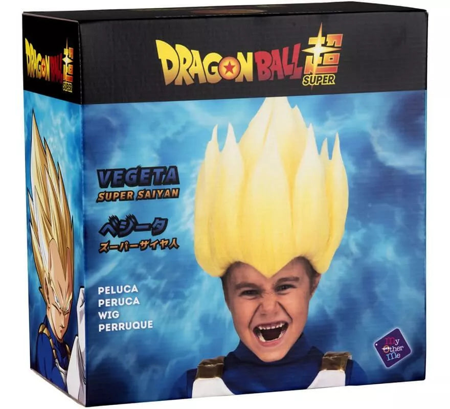 Translation missing: pt-PT.Peluca de Saiyan Vegeta de Dragón Ball en caja para niño