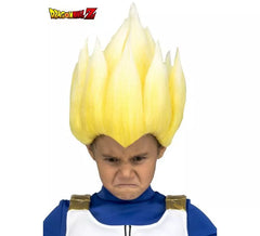 Peruca Saiyan Vegeta Dragon Ball na caixa para criança