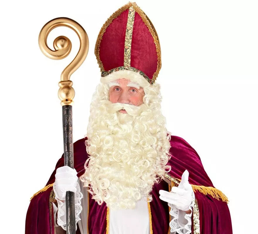 Translation missing: pt-PT.Peluca de Santa Claus o San Nicolás con Barba, Bigote y Cejas