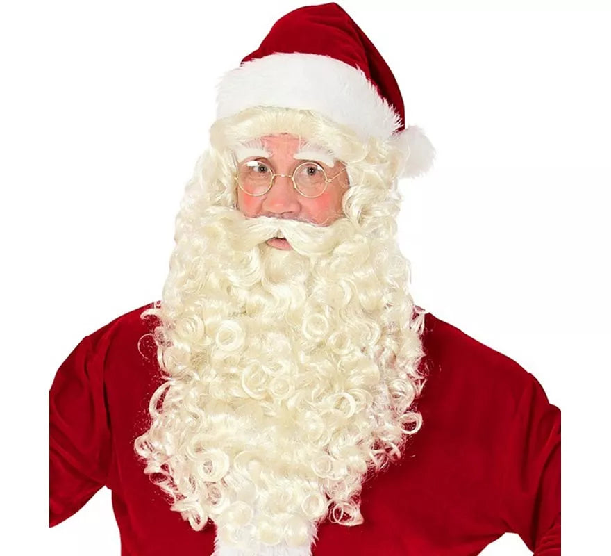 Translation missing: pt-PT.Peluca de Santa Claus o San Nicolás con Barba, Bigote y Cejas