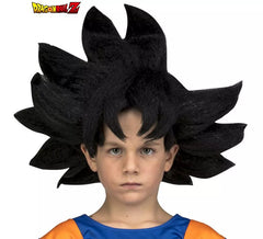 Peruca Son Goku Dragon Ball na caixa para criança