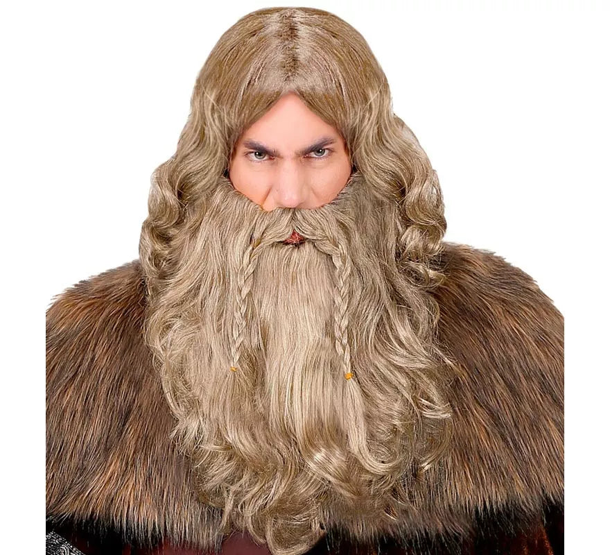 Translation missing: pt-PT.Peluca de Vikingo con barba y bigote adulto