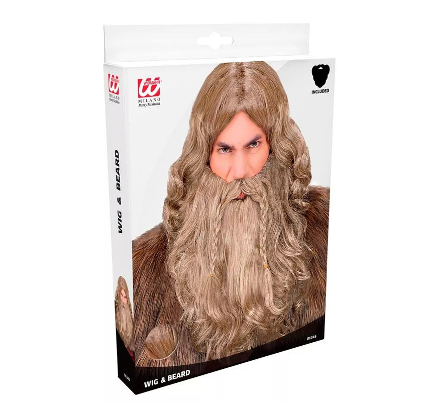 Translation missing: pt-PT.Peluca de Vikingo con barba y bigote adulto