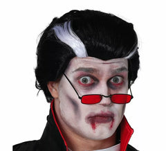 Drácula peruca com mechas brancas