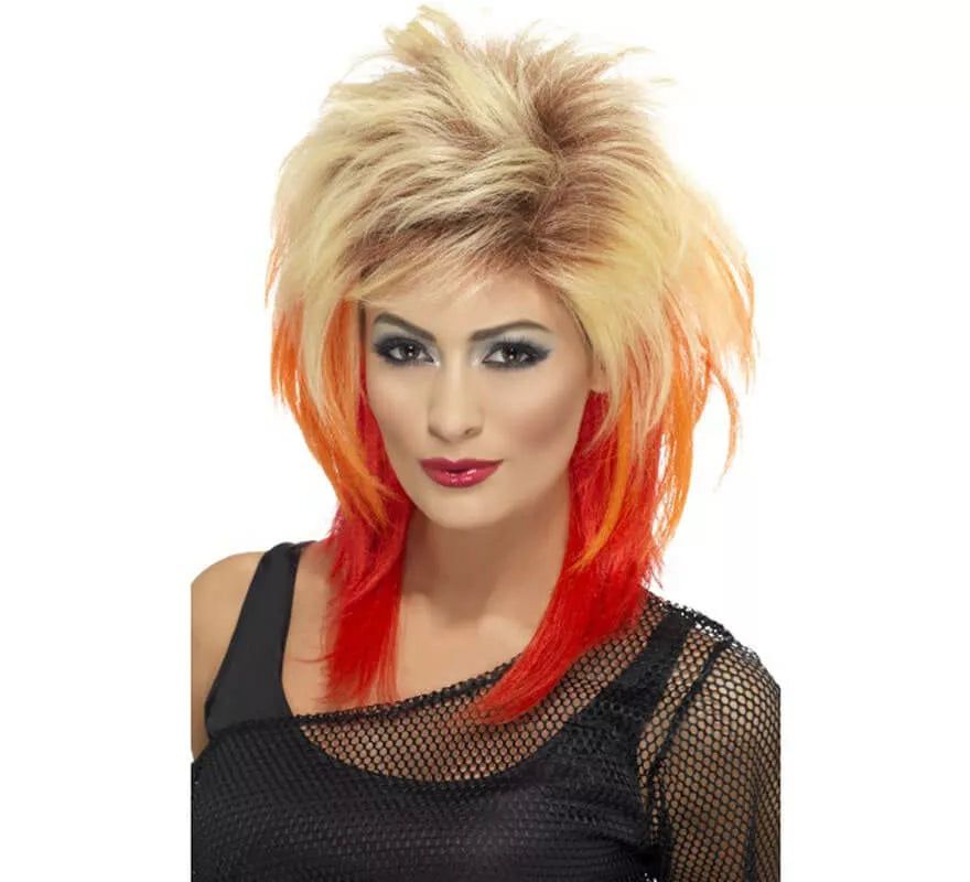 Translation missing: pt-PT.Peluca estilo Mullet Rubia degradado a Rojo