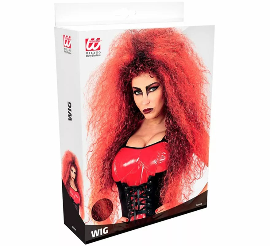 Peluca Grande roja Rizada