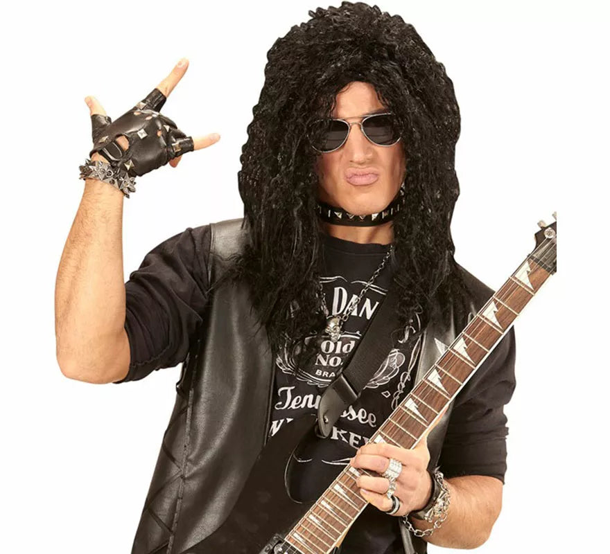 Translation missing: pt-PT.Peluca Hard Rock negra