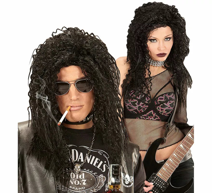 Translation missing: pt-PT.Peluca Hard Rock negra