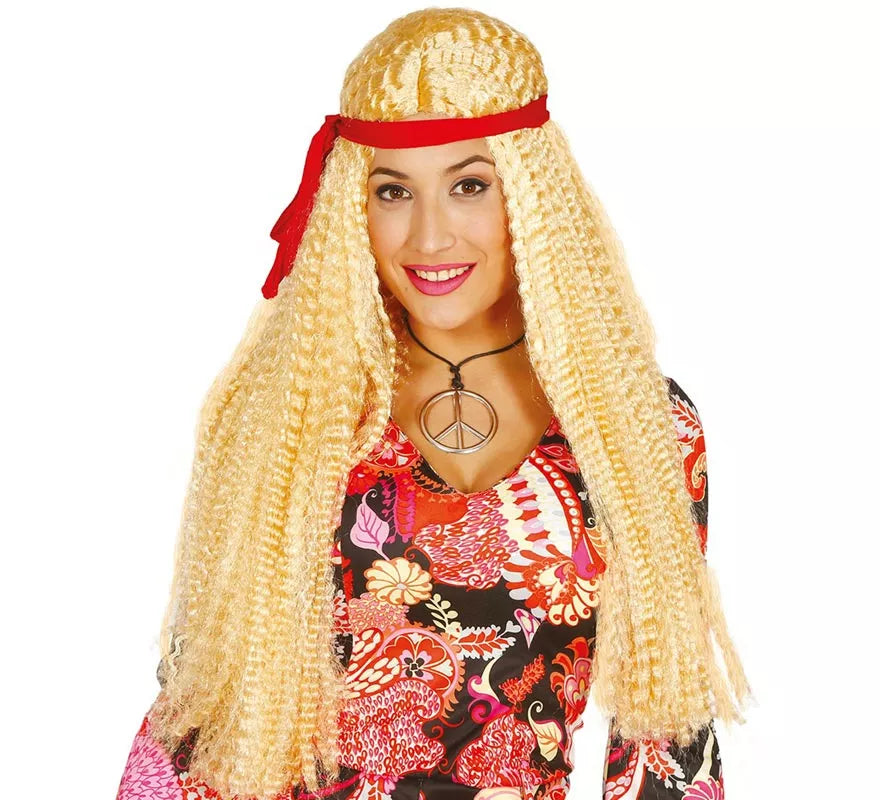 Translation missing: pt-PT.Peluca Hippie con Cinta roja