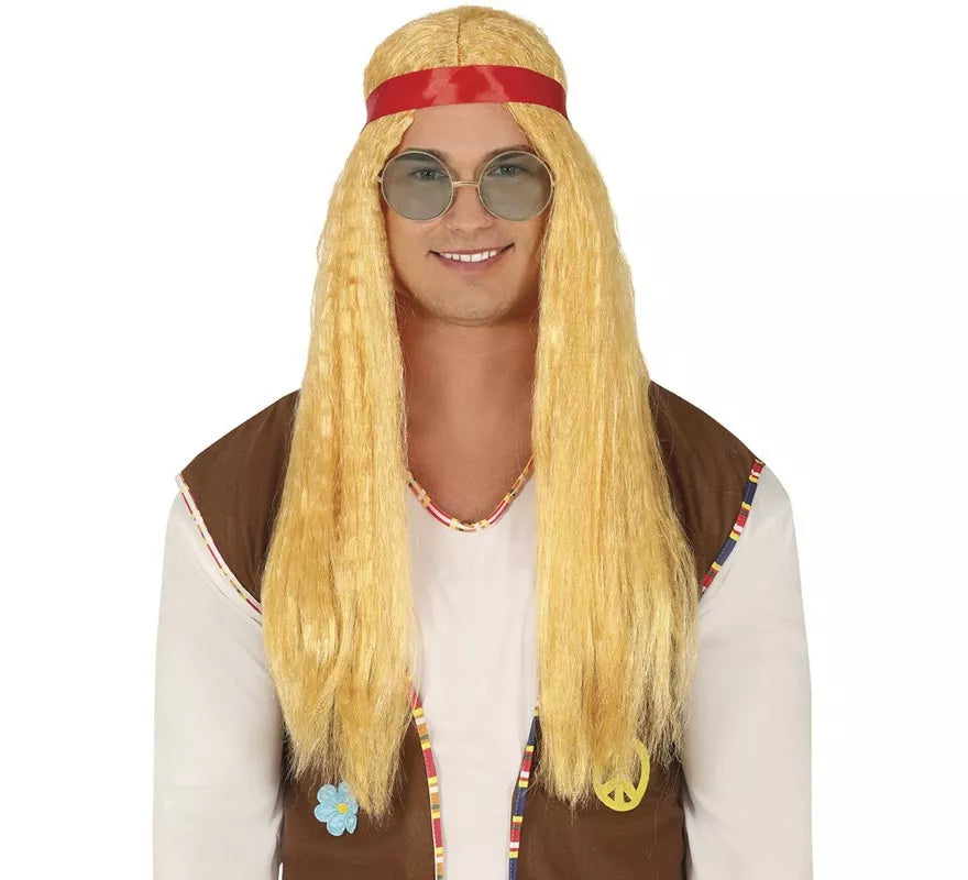 Translation missing: pt-PT.Peluca Hippie con Cinta roja