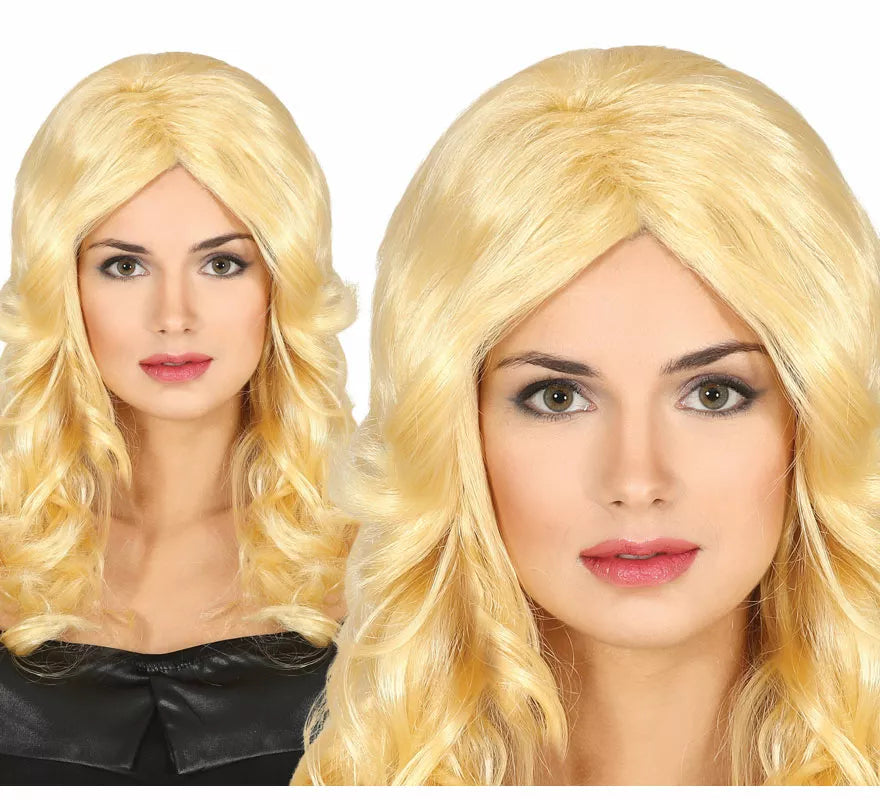 Peluca Media Melena Rubia