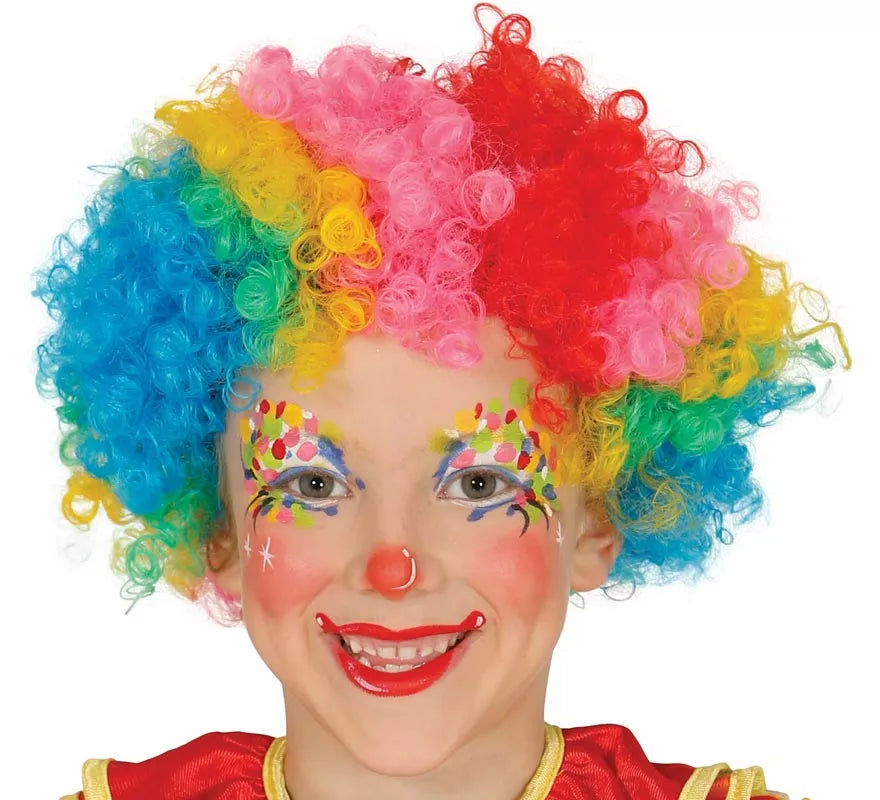 Translation missing: pt-PT.Peluca multicolor de Payaso infantil