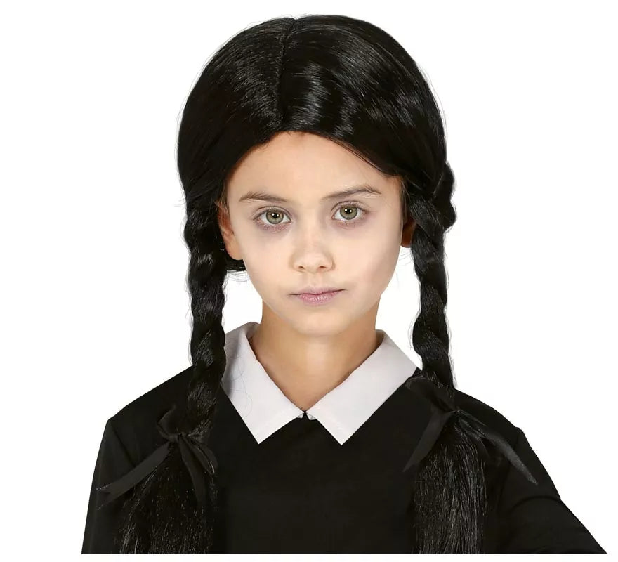 Translation missing: pt-PT.Peluca Negra con Trenzas Infantil