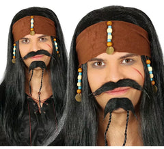 Peruca de pirata com lenço