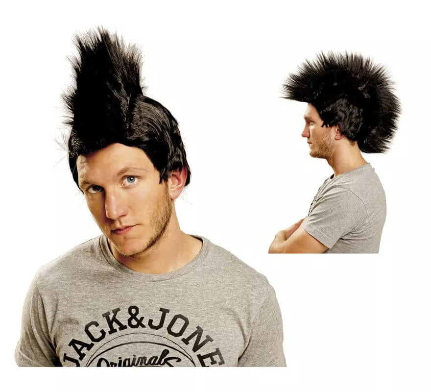 Translation missing: pt-PT.Peluca Punk con cresta negra