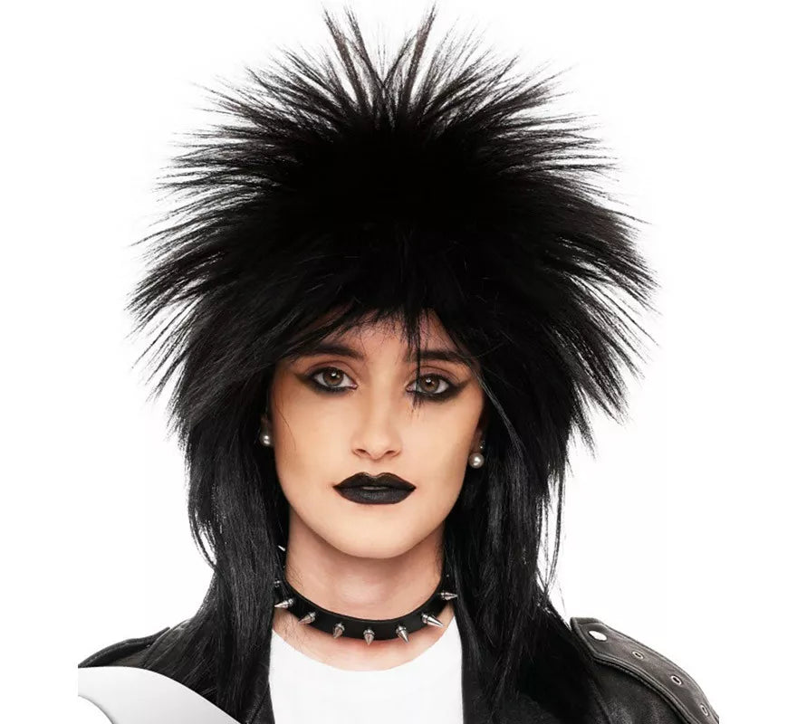 Translation missing: pt-PT.Peluca Punk negra voluminosa