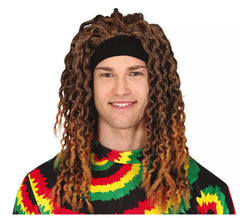 Peruca rasta com fita na caixa
