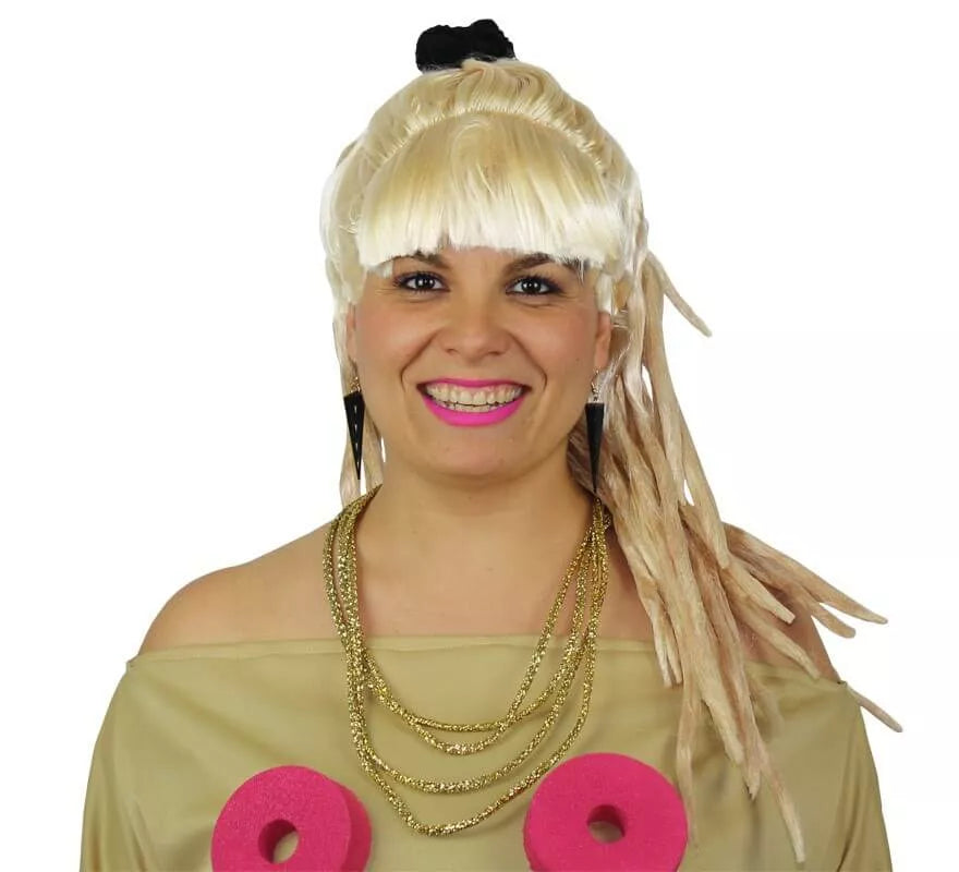 Translation missing: pt-PT.Peluca Rubia con Rastas y Flequillo de La Pili
