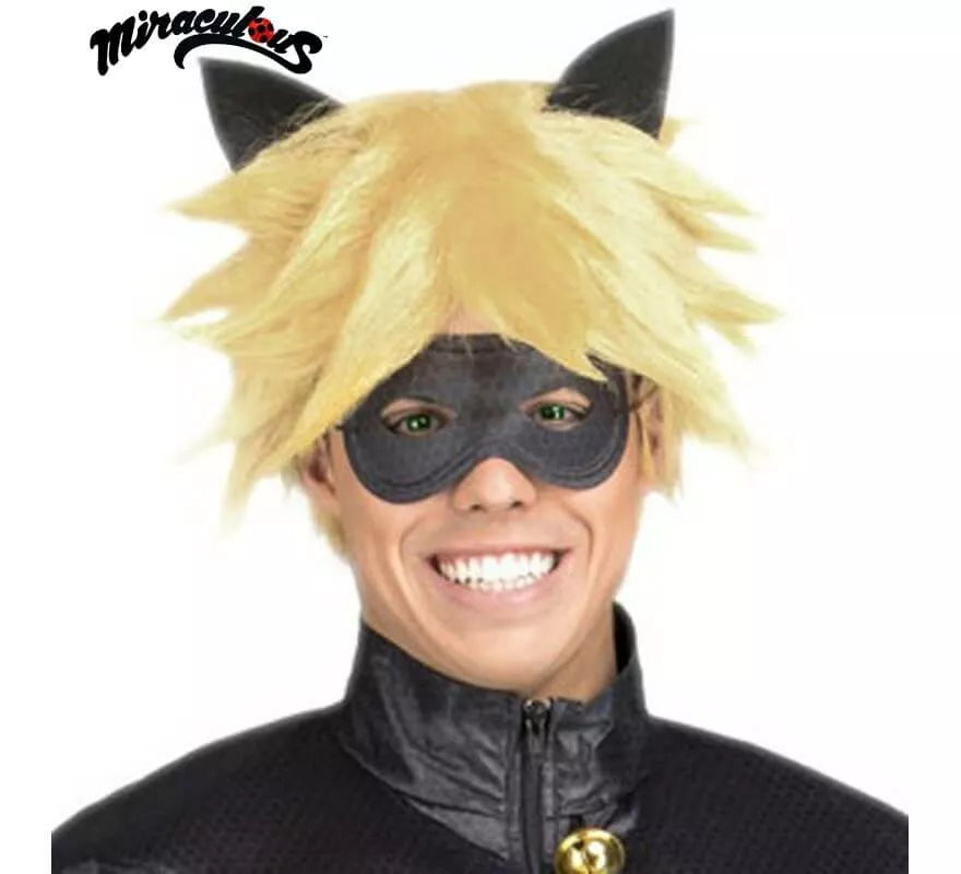 Translation missing: pt-PT.Peluca y Antifaz de Cat Noir en caja para hombre