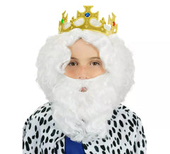 Peruca Branca Infantil Deluxe e Barba do Rei Mago Melchor